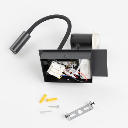 BRILAGI - Flexible LED-Kinder-Wandleuchte BOBO 1xE27/25W/230V + LED/3W schwarz/weiß/Tiermotive