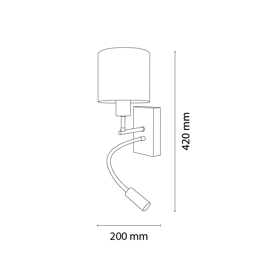 Brilagi - LED flexible Kinder-Wandleuchte BOBO WOOD 1xE27/25W/230V + LED/3W Eiche/Schwarz/Weiß/Tiermotive