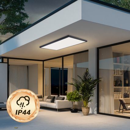 Brilagi - LED-Deckenleuchte für Badezimmer FRAME LED/96W/230V 120x60 cm 3000/4000/6000K IP44 schwarz