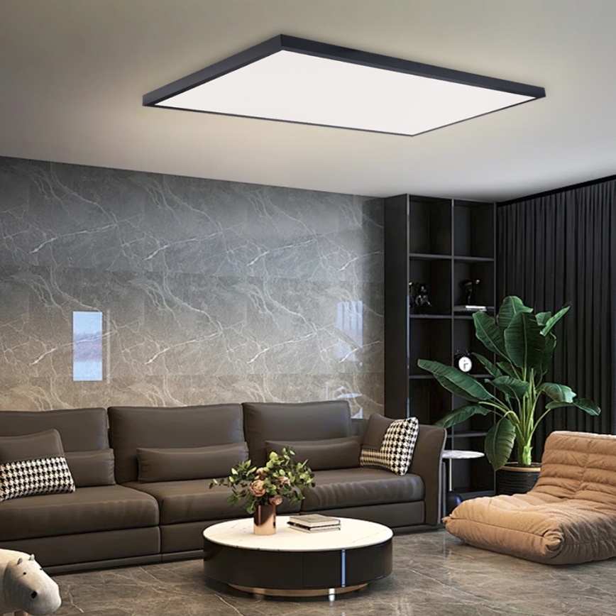 Brilagi - LED-Deckenleuchte für Badezimmer FRAME LED/96W/230V 120x60 cm 3000/4000/6000K IP44 schwarz