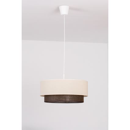Brilagi - LED-Hängeleuchte am Kabel Boho-Style 1xE27/15W/230V Ø 40 cm creme/braun