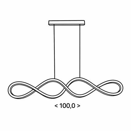 Brilagi - LED-Hängeleuchte am Kabel DNA LED/41W/230V 4100K schwarz