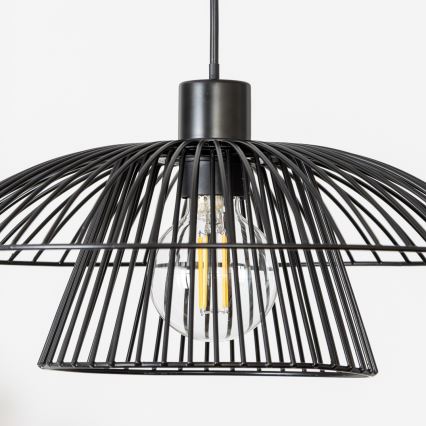 Brilagi - LED-Hängeleuchte an Drahtseil CERIA WIRE 1xE27/40W/230V Ø 38 cm schwarz