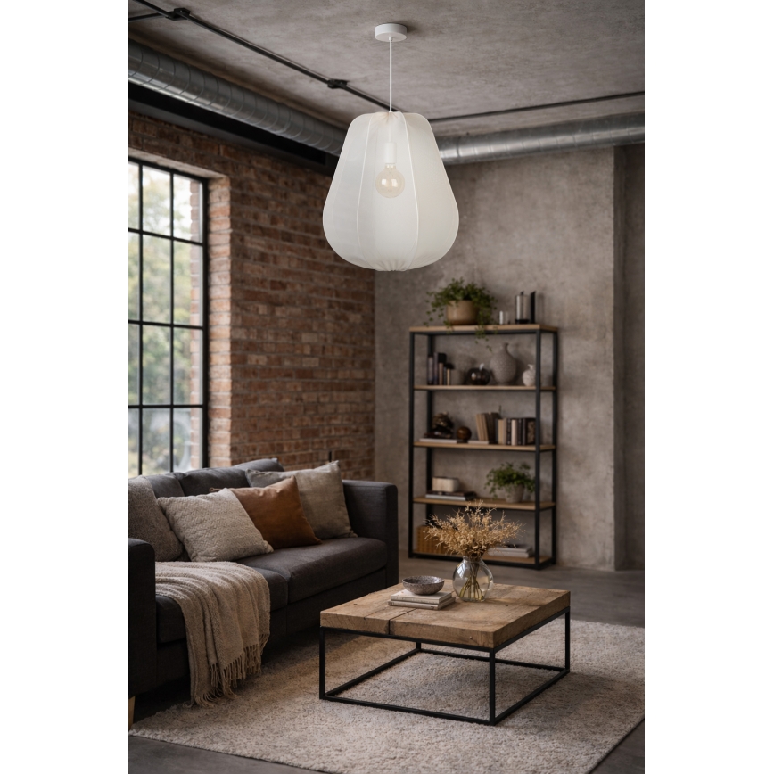 Brilagi - LED-Hängeleuchte an Kabel ARVEN 1xE27/8W/230V Ø 37 cm weiß