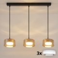 Brilagi - LED Hängeleuchte an Kabel AURA LUX 3xGX53/30W/230V schwarz/gold