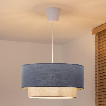 Brilagi - LED-Hängeleuchte an Kabel BOHO ECO 1xE27/10W/230V Ø 40 cm blau/creme