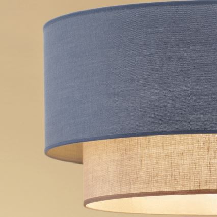 Brilagi - LED-Hängeleuchte an Kabel BOHO ECO 1xE27/10W/230V Ø 40 cm blau/creme