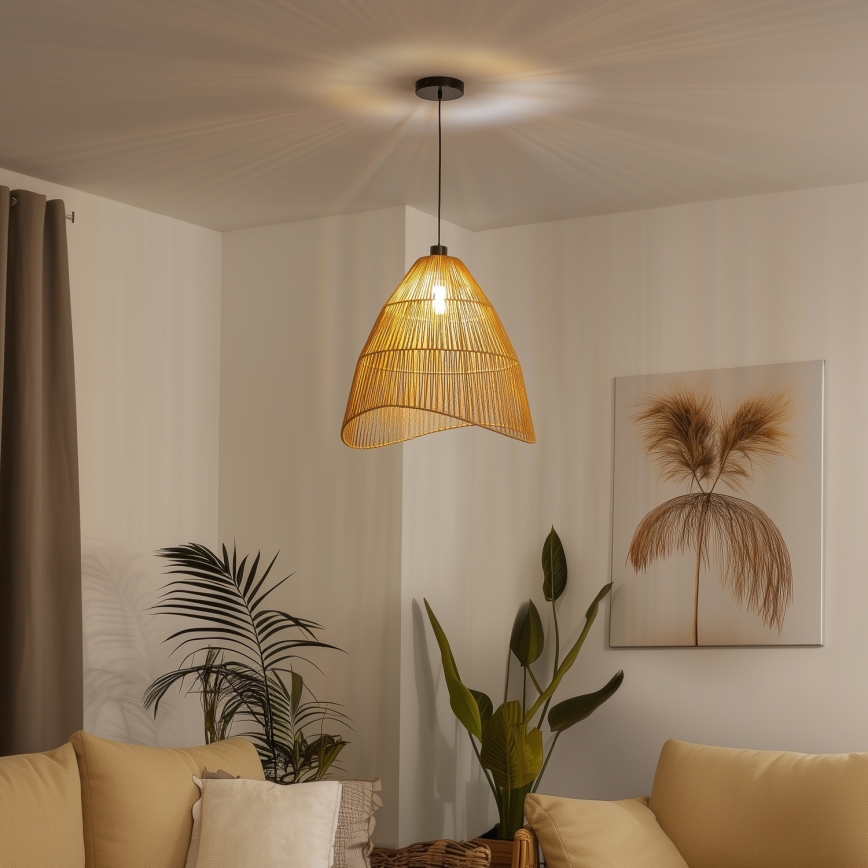 Brilagi - LED-Hängeleuchte an Kabel CERIA BOHO 1xE27/40W/230V Ø 70 cm braun