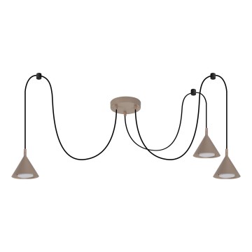 BRILAGI - LED Hängeleuchte an Kabel CONE TRIPLE SPIDER 3xGX53/15W/230V beige