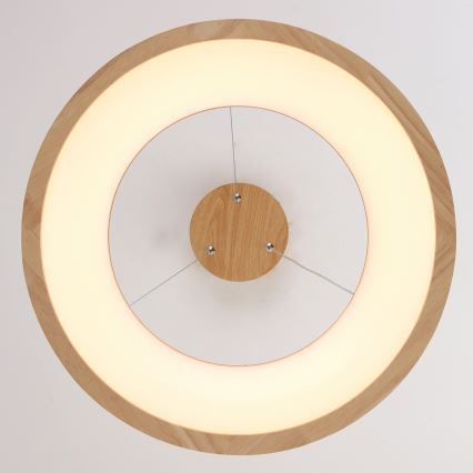 Brilagi - LED-Pendelleuchte an Kabel FALCON WOOD LED/30W/230V 3000/4000/6000K Ø 45 cm Holz