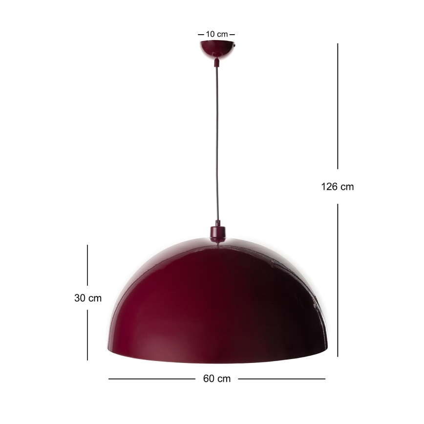 Brilagi - LED-Hängeleuchte an Kabel METALO 1xE27/40W/230V Ø 60 cm burgunderrot/kupferfarben