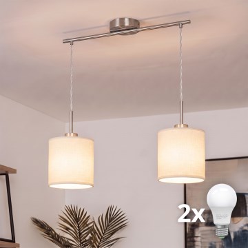 Brilagi - LED-Hängeleuchte an Kabel NUBILA 2xE27/60W/230V cremefarben