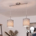 Brilagi - LED-Hängeleuchte an Kabel NUBILA 2xE27/60W/230V grau
