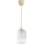 Brilagi - LED-Hängeleuchte an Kabel RETRO GLASS 1xE27/60W/230V Ø 14 cm beige/weiß