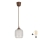 Brilagi - LED-Hängeleuchte an Kabel RETRO GLASS 1xE27/60W/230V Ø 14 cm braun/weiß