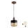 Brilagi - LED-Hängeleuchte an Kabel RETRO GLASS 1xE27/60W/230V Ø 14 cm Kupfer/Rauchbeige/Schwarz