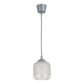 Brilagi - LED-Hängeleuchte an Kabel RETRO GLASS 1xE27/60W/230V Ø 14 cm silber/weiß