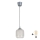 Brilagi - LED-Hängeleuchte an Kabel RETRO GLASS 1xE27/60W/230V Ø 14 cm silber/weiß
