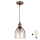 Brilagi - LED-Hängeleuchte an Kabel RETRO GLASS 1xE27/60W/230V Ø 17 cm kupfer/rauchbeige