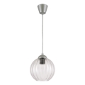 Brilagi - LED-Hängeleuchte an Kabel RETRO GLASS 1xE27/60W/230V Ø 18 cm silber/transparent
