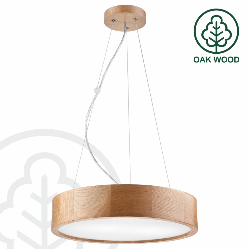 Brilagi - LED-Hängeleuchte an Schnur CARVALHO 2xE27/60W/230V Eiche d 37 cm