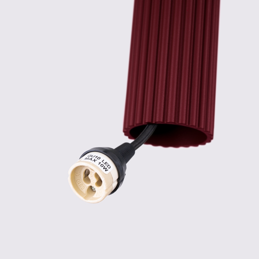 Brilagi - LED-Hängeleuchte an Seil CRESTO 1xGU10/10W/230V burgunderrot