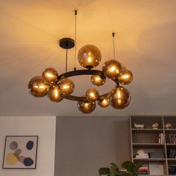 Brilagi - LED-Hängeleuchte an Seil MILLA 15xG9/3W/230V braun/rauchbraun