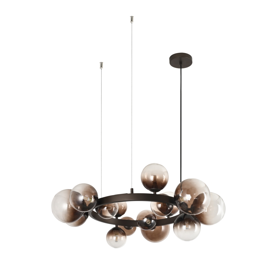 Brilagi - LED-Hängeleuchte an Seil MILLA 15xG9/3W/230V braun/rauchbraun
