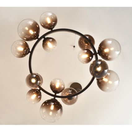 Brilagi - LED-Hängeleuchte an Seil MILLA 15xG9/3W/230V braun/rauchbraun