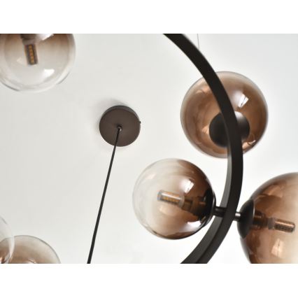 Brilagi - LED-Hängeleuchte an Seil MILLA 15xG9/3W/230V braun/rauchbraun