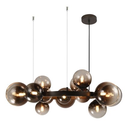 Brilagi - LED-Hängeleuchte an Seil MILLA 15xG9/3W/230V braun/rauchbraun