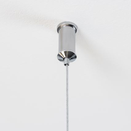 Brilagi - LED-Hängeleuchte an Stahlseil MILLA 15xG9/3W/230V Schwarz-Chrom/Rauchglas