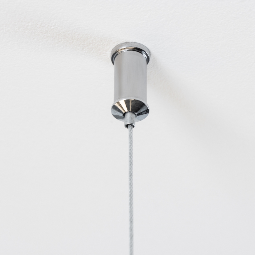 Brilagi - LED-Hängeleuchte an Stahlseil MILLA 15xG9/3W/230V Schwarz-Chrom/Rauchglas