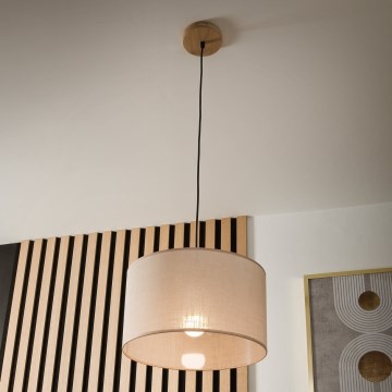 Brilagi - LED Hängeleuchte ANTHONY 1xE27/60W/230V Eiche/beige