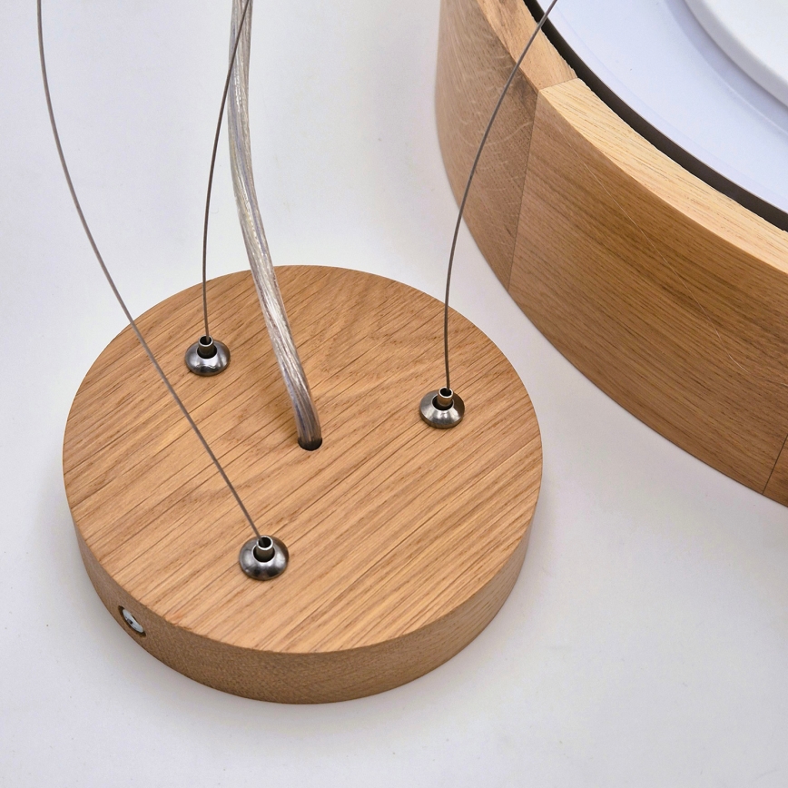 Brilagi - LED Hängeleuchte an Seil CARVALHO 3xE27/60W/230V Eiche Ø 47,5 cm
