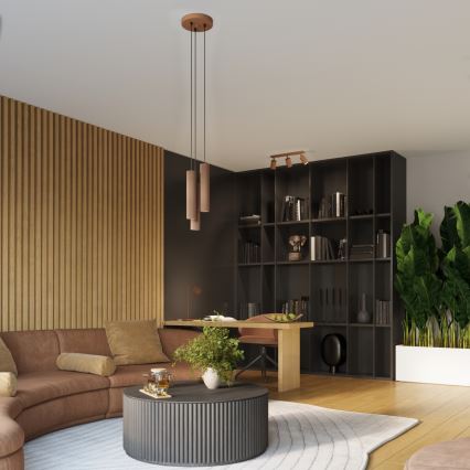 Brilagi - LED-Hängeleuchte CRESTO an Kabel, 1xGU10/10W/230V, braun