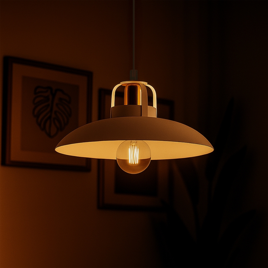 Brilagi - LED Hängeleuchte FLAMENGO 1xE27/60W/230V weiß