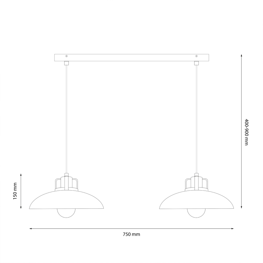 Brilagi - LED Hängeleuchte FLAMENGO 2xE27/60W/230V beige