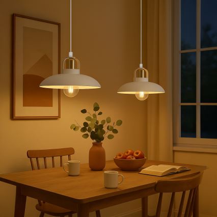 Brilagi - LED Hängeleuchte FLAMENGO 2xE27/60W/230V weiß