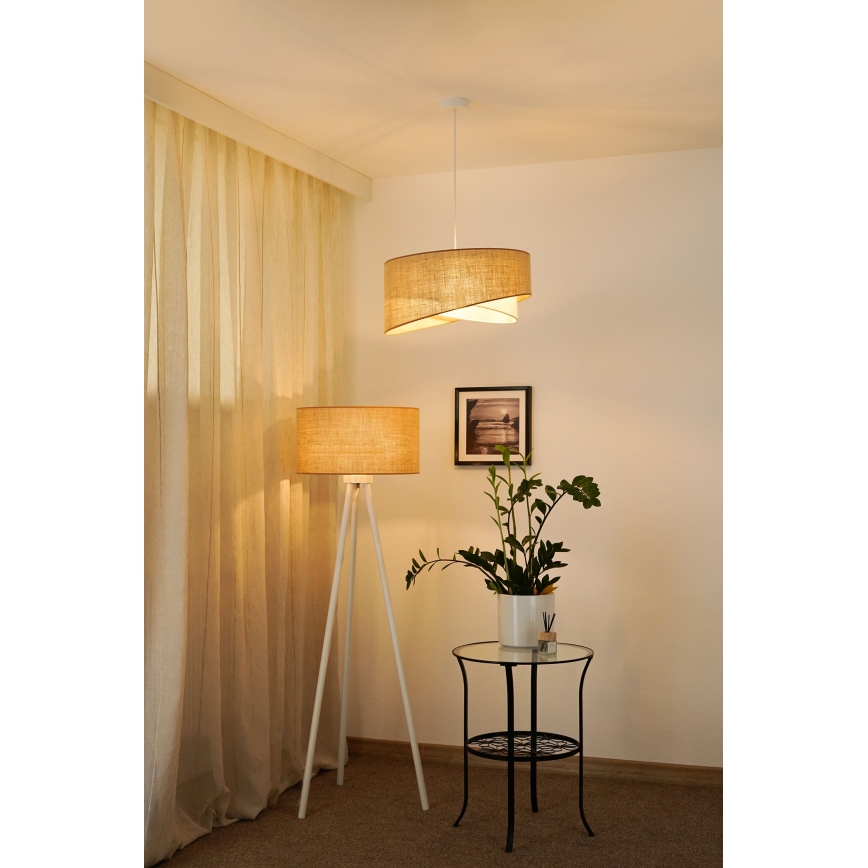 Brilagi - LED-Hängeleuchte LYRA 1xE27/15W/230V beige/cremefarben