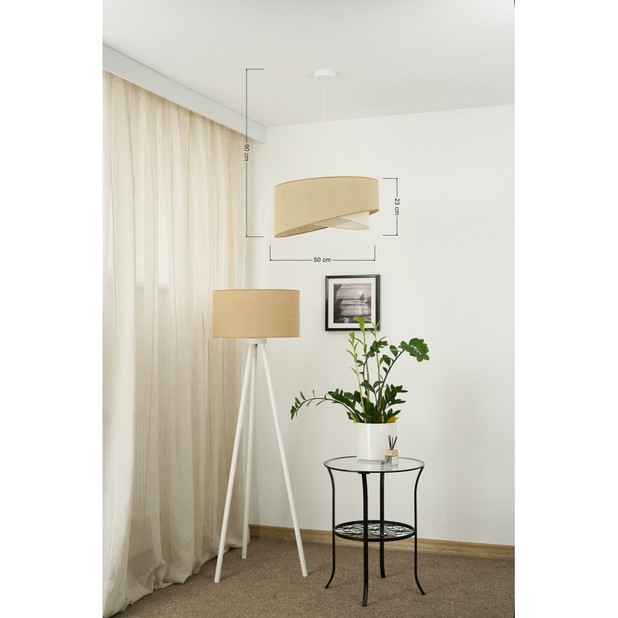 Brilagi - LED-Hängeleuchte LYRA 1xE27/15W/230V beige/cremefarben