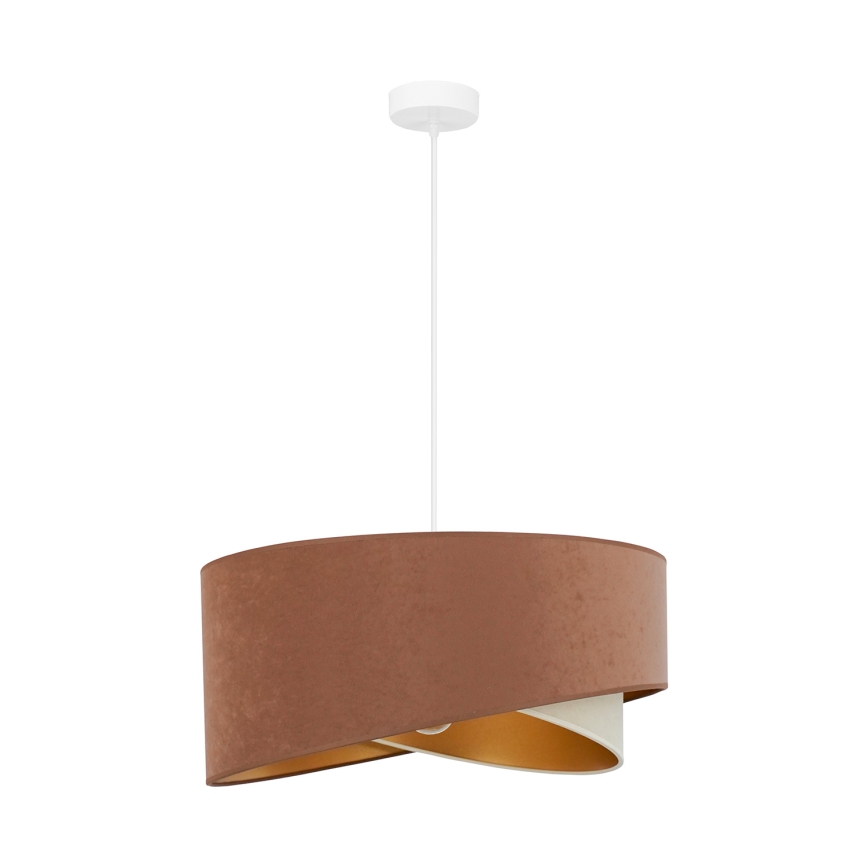Brilagi - LED-Hängeleuchte LYRA 1xE27/15W/230V braun/cremefarben/golden