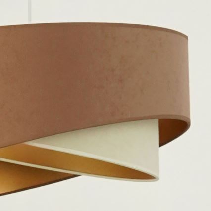 Brilagi - LED-Hängeleuchte LYRA 1xE27/15W/230V braun/cremefarben/golden