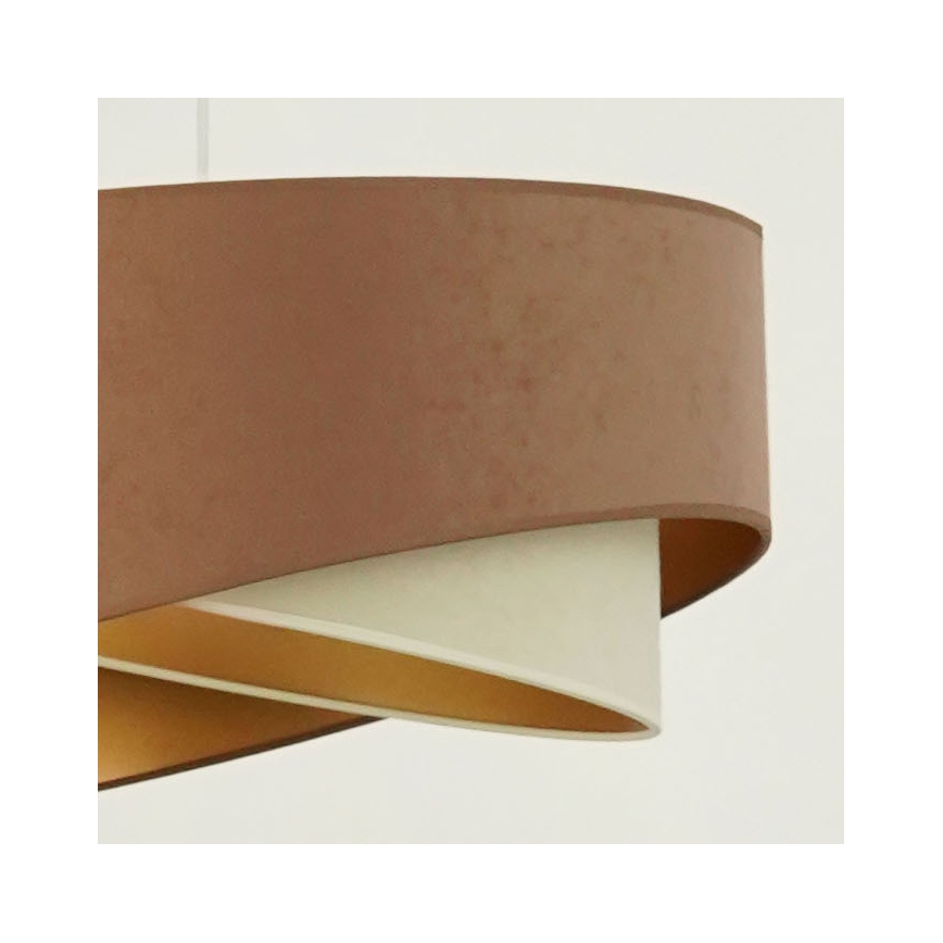 Brilagi - LED-Hängeleuchte LYRA 1xE27/15W/230V braun/cremefarben/golden