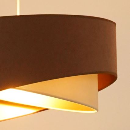 Brilagi - LED-Hängeleuchte LYRA 1xE27/15W/230V braun/cremefarben/golden