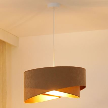 Brilagi - LED-Hängeleuchte LYRA 1xE27/15W/230V braun/golden