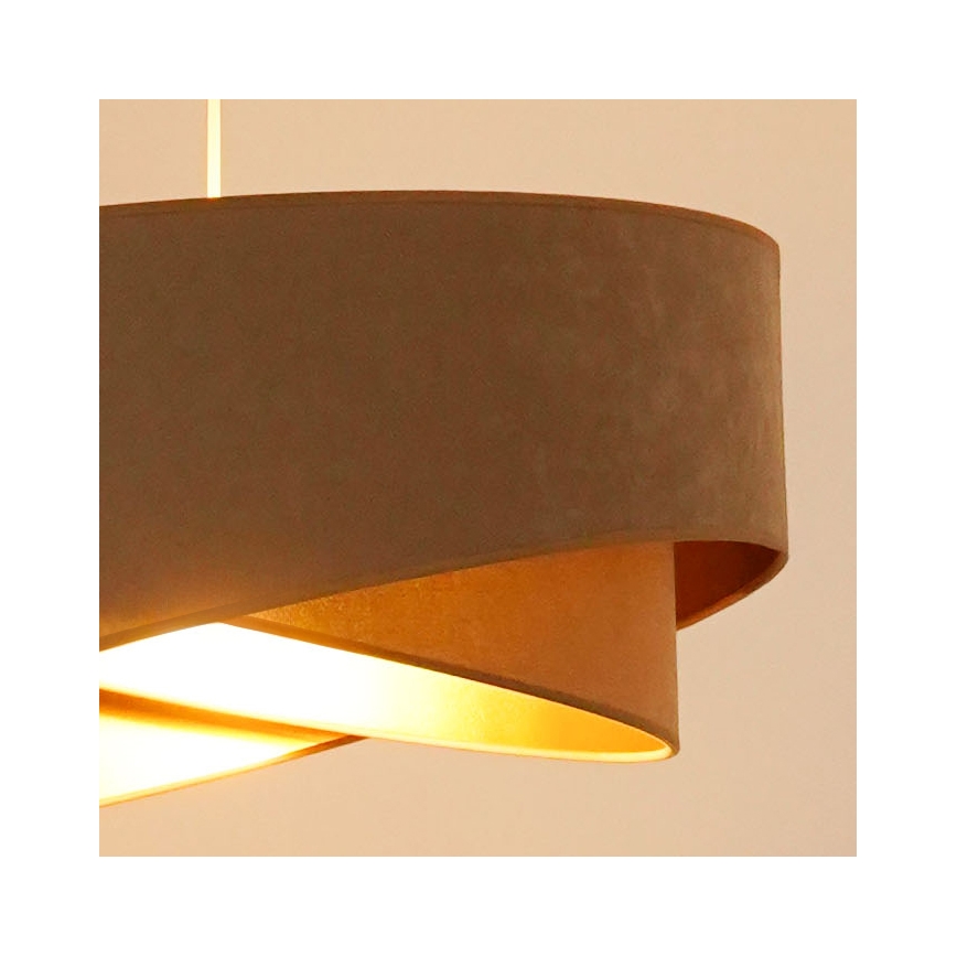 Brilagi - LED-Hängeleuchte LYRA 1xE27/15W/230V braun/golden