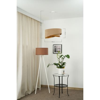 Brilagi - LED-Hängeleuchte LYRA 1xE27/15W/230V braun/golden
