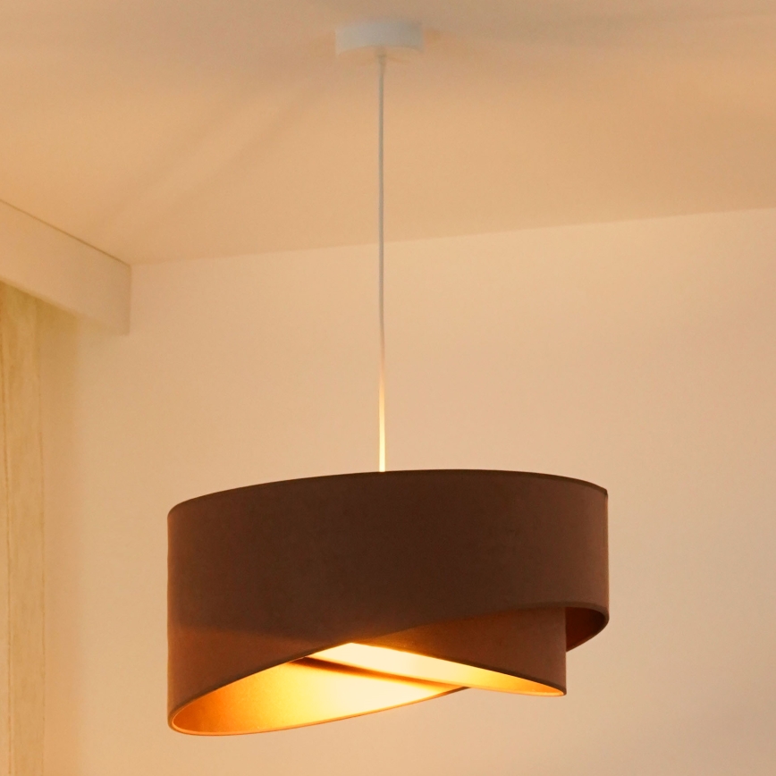 Brilagi - LED-Hängeleuchte LYRA 1xE27/15W/230V braun/golden