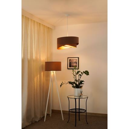 Brilagi - LED-Hängeleuchte LYRA 1xE27/15W/230V braun/golden